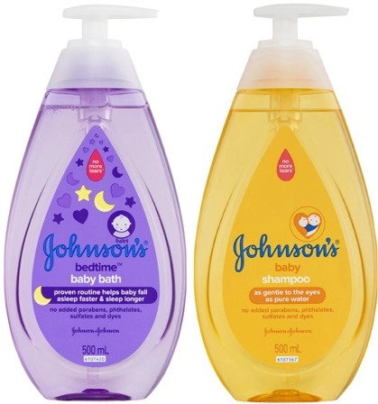 Johnson's Baby Bedtime Bath or Shampoo 500mL