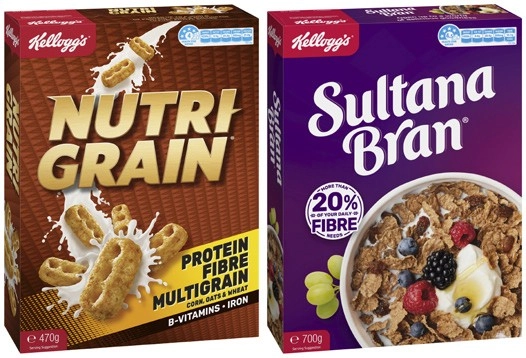 Kellogg's Nutri Grain 470g or Sultana Bran 700g