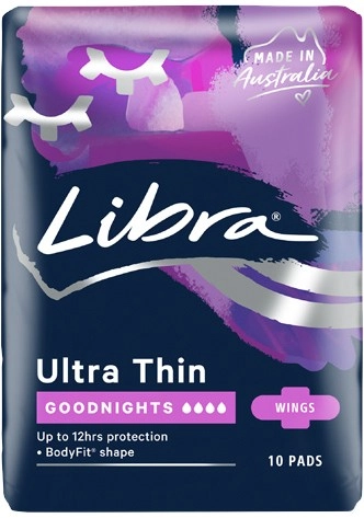 Libra Goodnights Ultra Thin with Wings 10 Pack