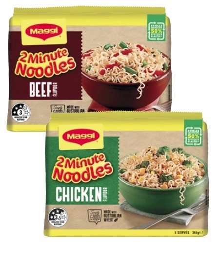 Maggi 2 Minute Noodles 5 Pack 325g-380g