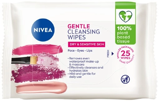 Nivea Gentle Cleansing Wipes 25 Pack