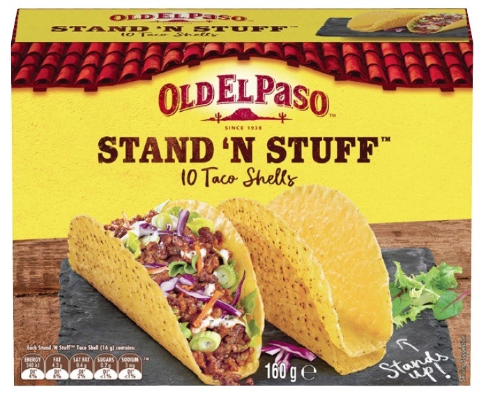 Old El Paso Stand 'N Stuff Taco Shell 10 Pack 160g