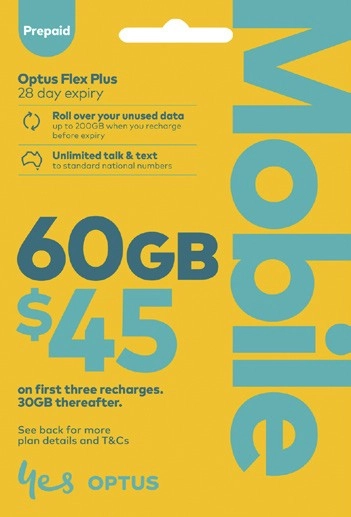 Optus $45 Prepaid SIM Starter Kit