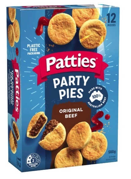 Patties Party Meat Pies 12 Pack 560g