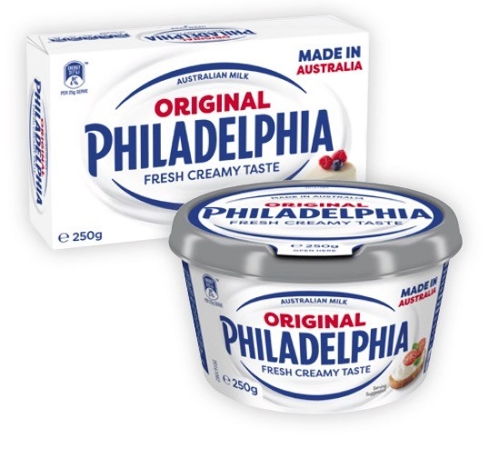 Philadelphia Cream Cheese Block or Tub 250g