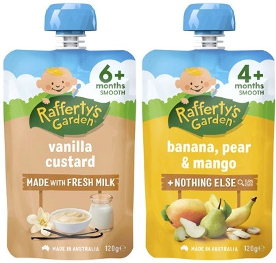 Rafferty's Garden 4+ Months, 6+ Months or 8+ Months Baby Food Pouch 120g