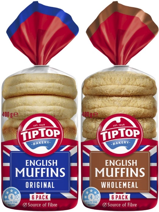 Tip Top English Muffins 6 Pack 400g