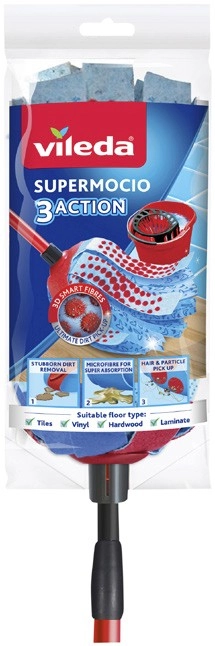 Vileda Super Microfibre Mop with Telescopic Handle