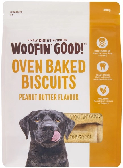 Woofin' Good Dog Treats Oven Baked Biscuits 800g