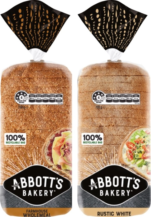 Abbott’s Bakery Bread 680-800g Selected Varieties