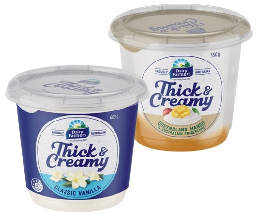 Dairy Farmers Thick & Creamy Yoghurt 550-600g Selected Varieties