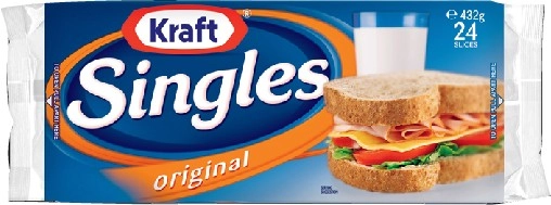 Kraft Cheese Singles Original or Light 432g