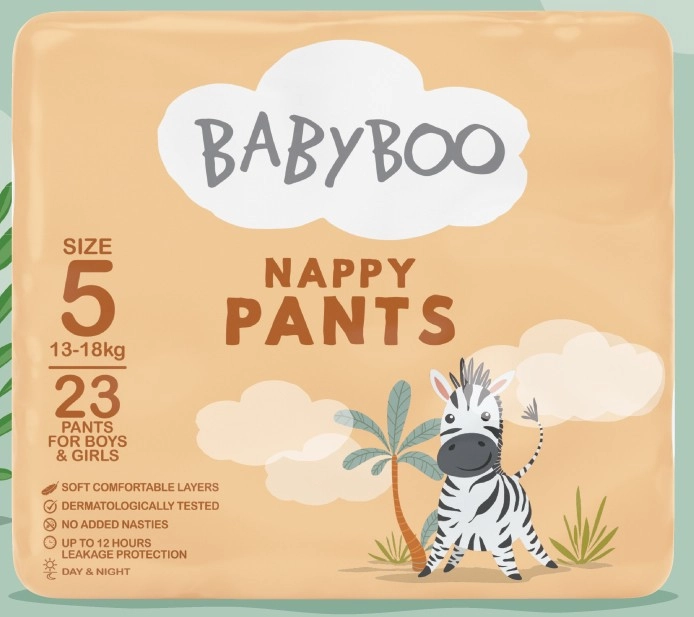 NEW BabyBoo Nappy Pants Size 5 23 Pack