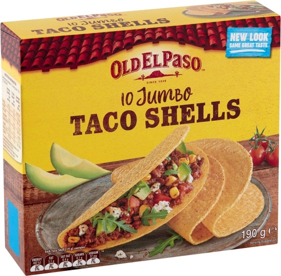 Old El Paso Jumbo Taco Shells 10 Pack