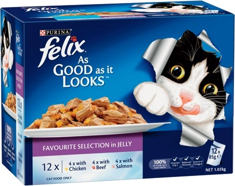 Purina Felix Wet Cat Food 12x85g Selected Varieties