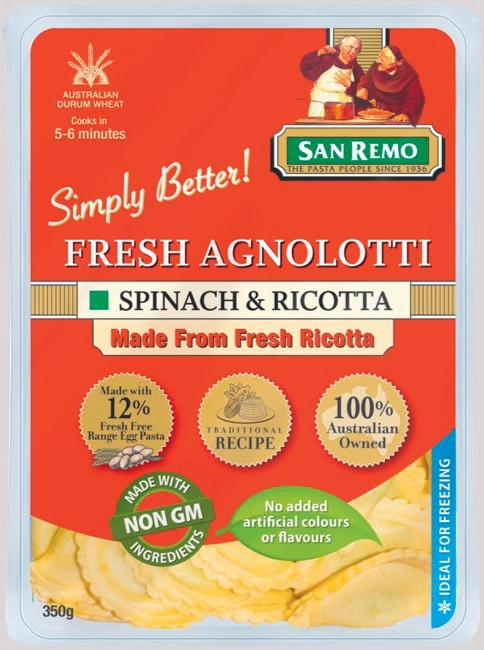 San Remo Fresh Filled Pasta 350g Selected Varieties