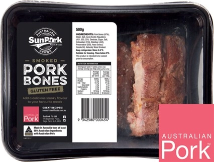 SunPork Smoked Pork Bones 500g