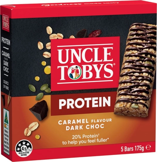 Uncle Tobys Protein Bars 5 Pack Selected Varieties