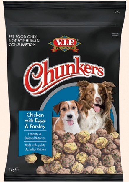 V.I.P. Chunkers Fresh Dog Food 1kg Selected Varieties (From the Meat Dept)