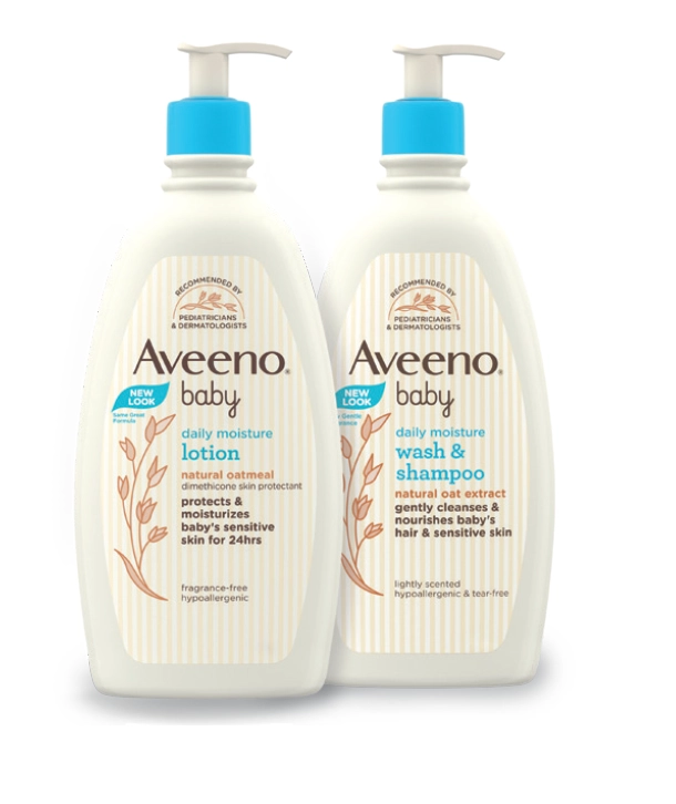 Aveeno Baby Daily Moisture Lotion or Wash & Shampoo 532ml