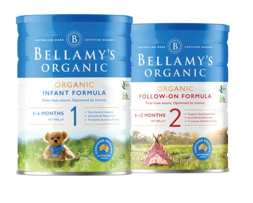 Bellamy’s Organic Infant Formula Step 1 or Follow-On Step 2 900g