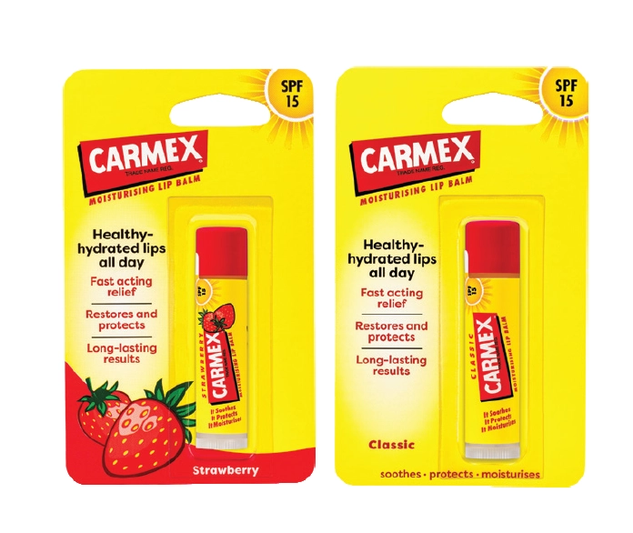 Carmex Lip Balm Strawberry or Classic Stick SPF15 4.25g