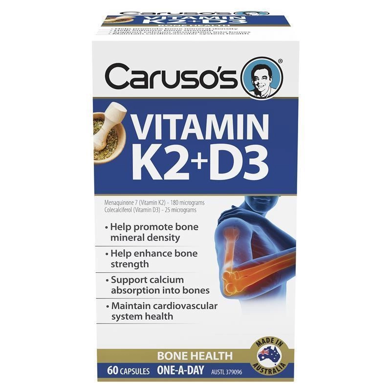 Caruso’s Vitamin K2 + D3 60 Capsules