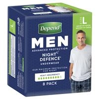 Depend Men Real Fit Underwear Large 8 Pack