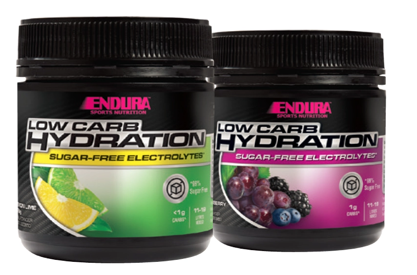 Endura Low Carb Hydration Lemon Lime Flavour or Grapeberry 128g Powder