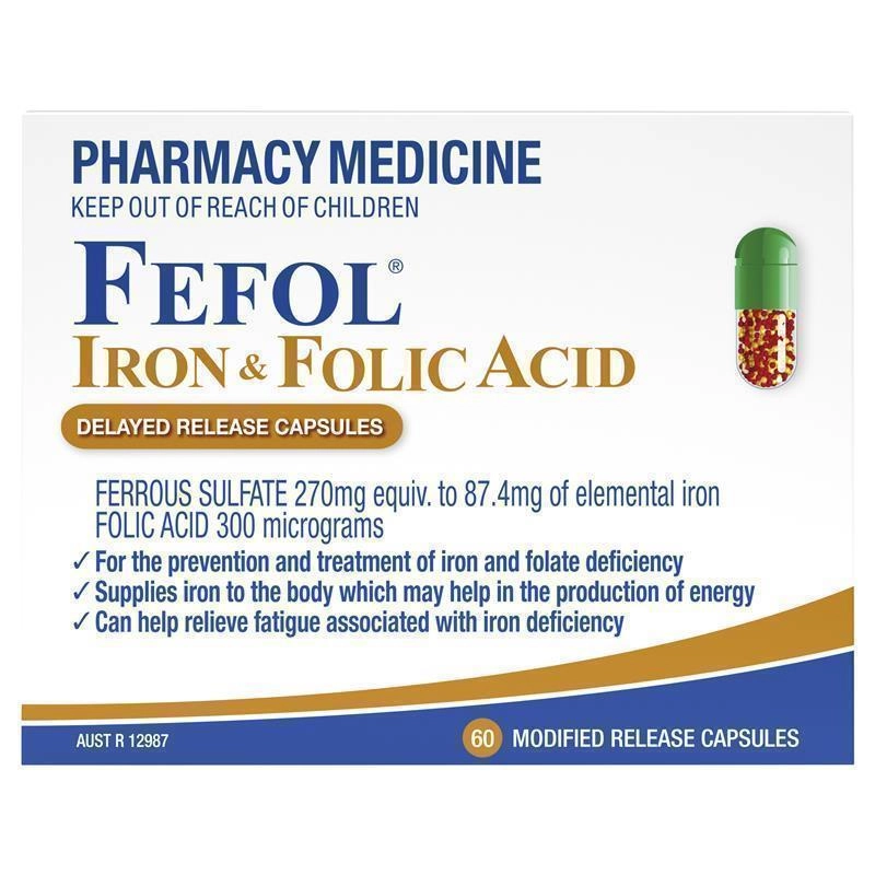 Fefol Iron & Folate Supplement 60 Capsules