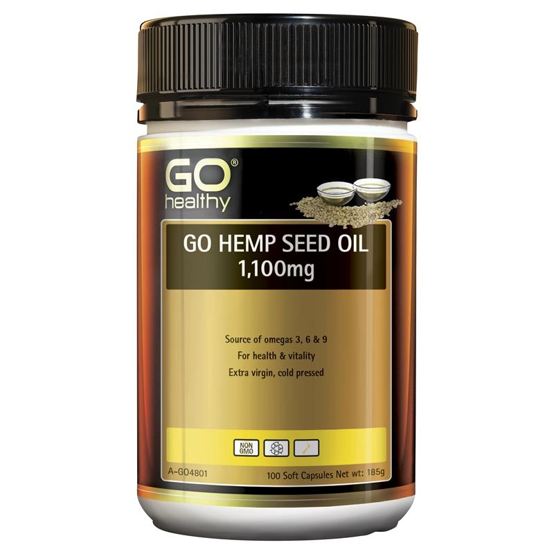 GO Healthy Hemp Seed Oil 1100 Mg 100 Soft Capsules