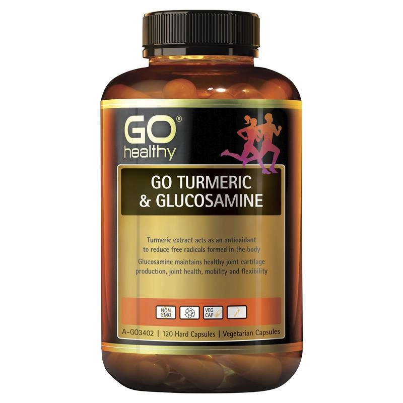 Go Healthy Turmeric & Glucosamine 120 Vegetarian Capsules