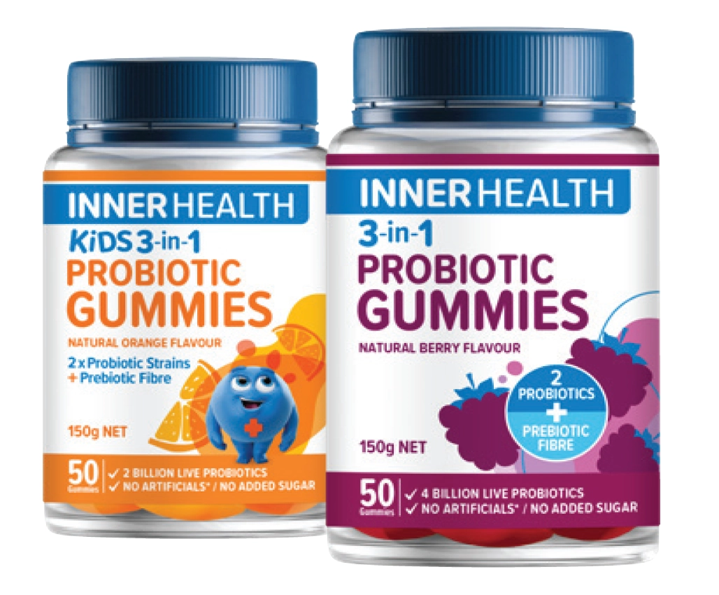 Inner Health 3 in 1 Probiotic Gummies 50 Pack Range