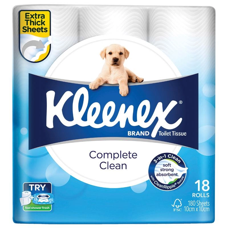 Kleenex Complete Clean 18 Pack