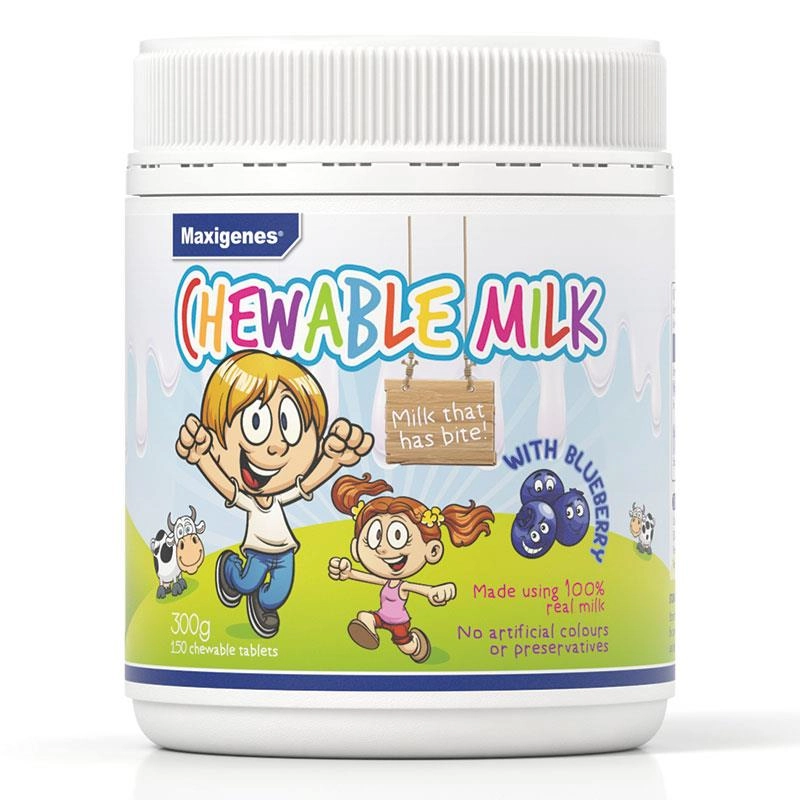 Maxigenes Chewable Milk with Blueberry 150 Tablets