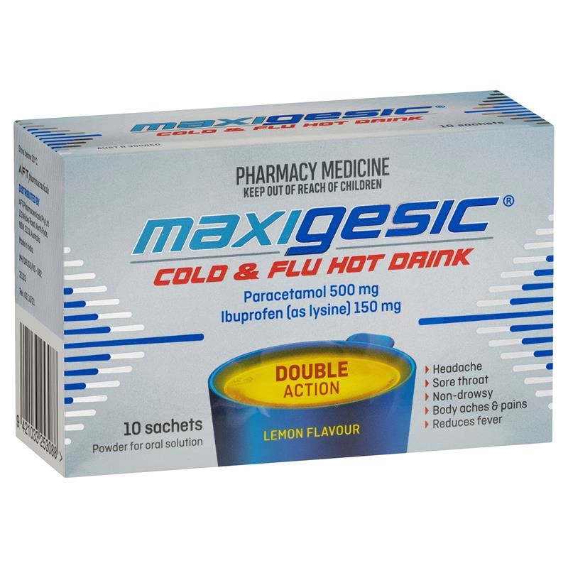 Maxigesic Cold & Flu Hot Drink 10 Sachets