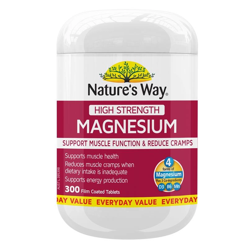 Nature’s Way High Strength Magnesium 600mg 300 Tablets