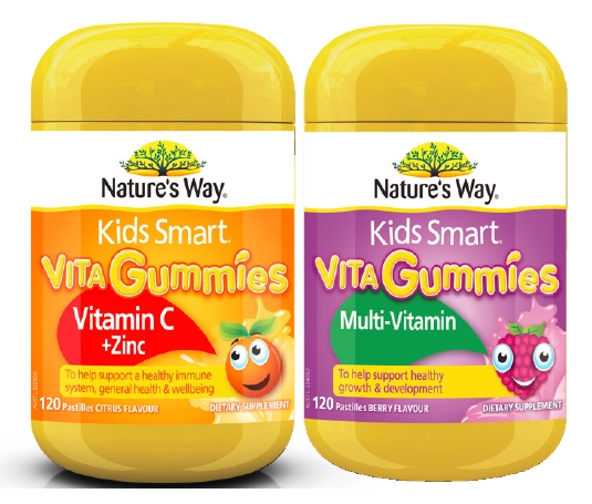 Nature’s Way Kids Smart Vita Gummies Vitamin C + Zinc or Multi-Vitamin 120 Pastilles