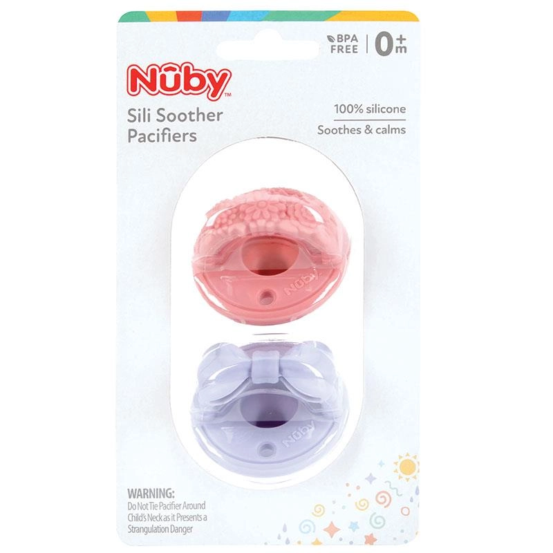 Nûby 3D Silicone Pacifier with Cherry Baglet 2 Pack