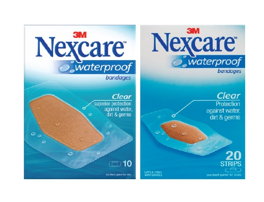 Nexcare Large Waterproof Strips 10 or Medium Waterproof Strips 20 Pack