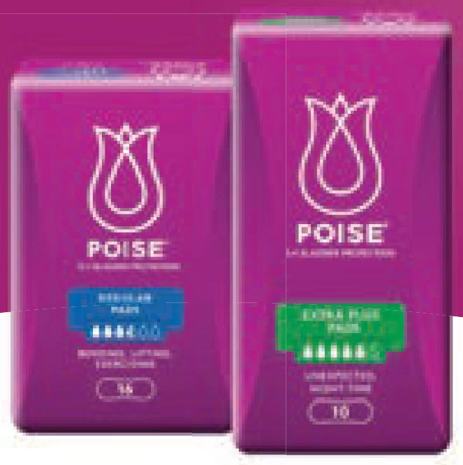 Poise Pads Extra Plus 10 or Regular 16 Pack