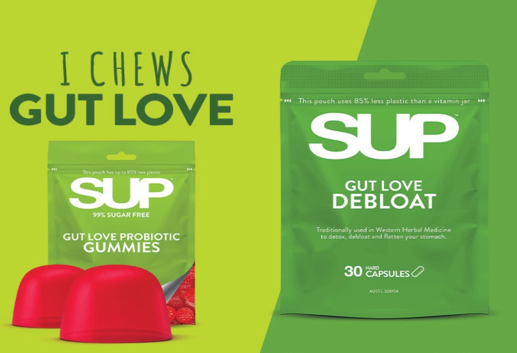 SUP Gut Love Probiotic Gummies 65 Pack or Debloat 30 Capsules