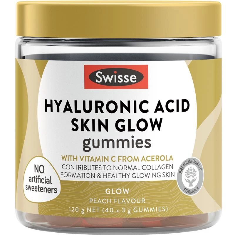 Swisse Beauty Hyaluronic Acid Skin Glow Gummies 40 Pack