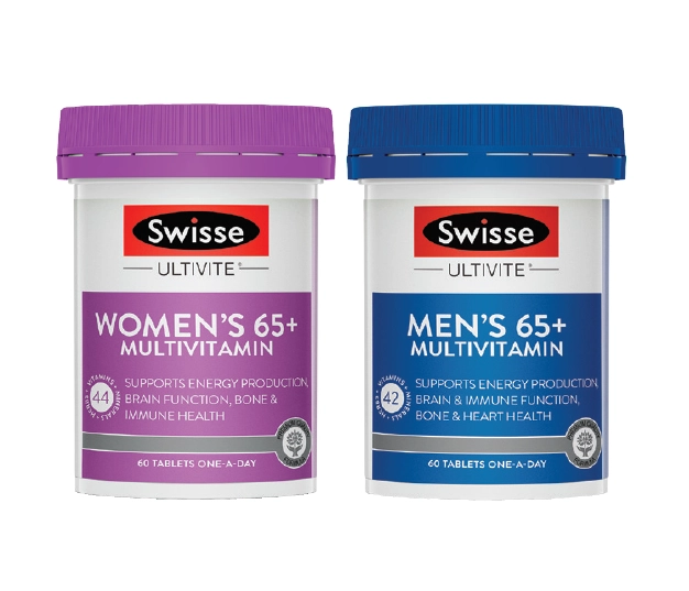 Swisse Ultivite Women’s or Men’s 65+ Multivitamin 60 Tablets