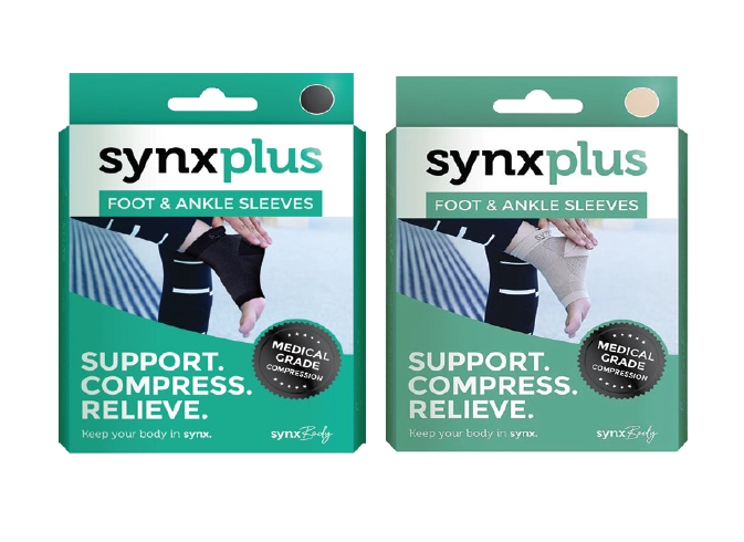 Synxplus Foot & Ankle Sleeve Black or Nude Assorted Sizes