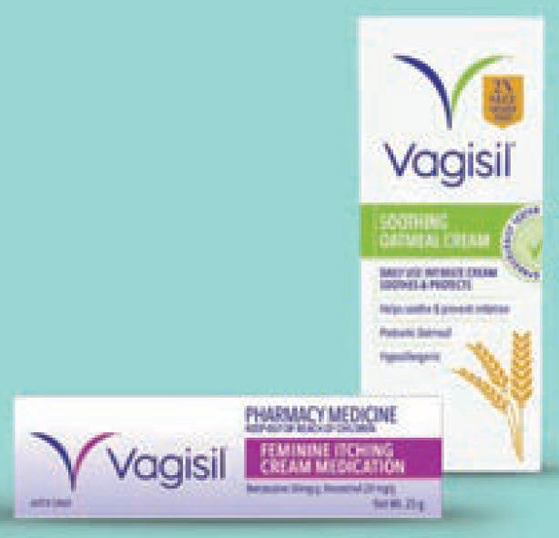 Vagisil Feminine Itching Cream 25g or Soothing Oatmeal Cream 30g