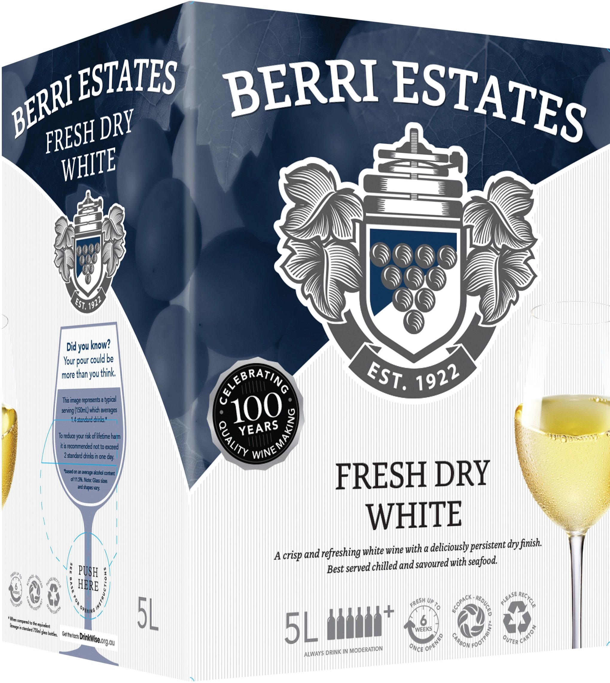 Berri Fresh Dry White Cask 5L