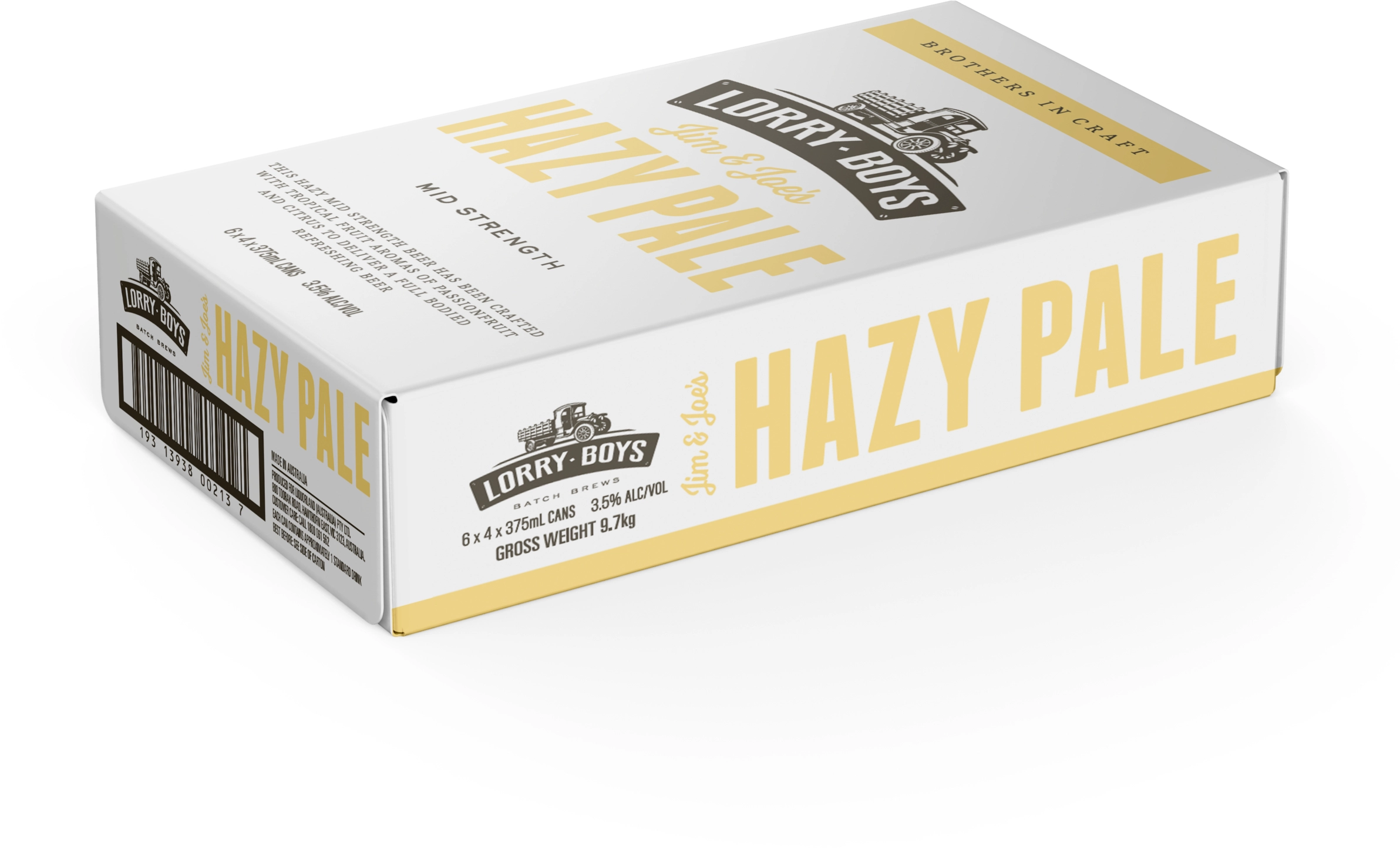 Lorry Boys Mid Strength Hazy Pale Ale Cans 24x375ml