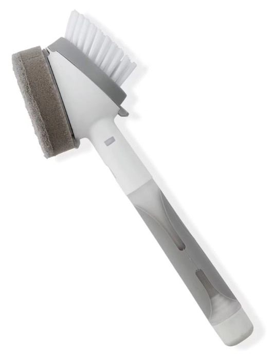 2-in-1 Dish Brush - White and Grey