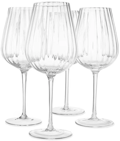 4 Ripple Wine Glasses